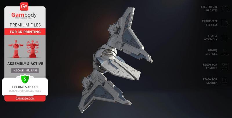 Gauntlet Starfighter 3D Printing Model | Assembly