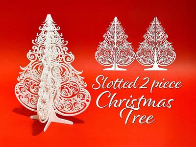 Slotted 2 piece Christmas Tree