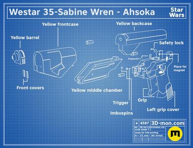 Westar-35 Sabine Wren blasters – Ahsoka