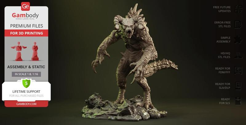 Deathclaw STL files for 3D Printing | Assembly Model