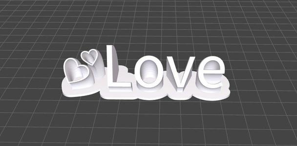 Love 3D Text