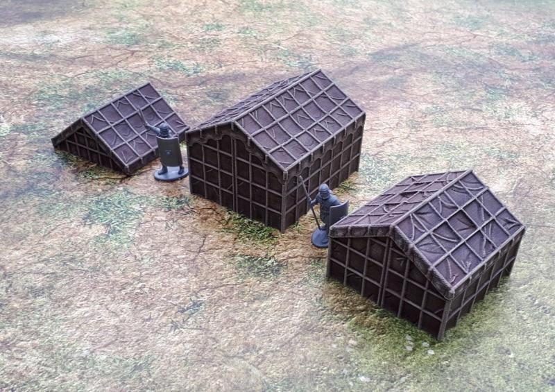 3 Roman Camp Tents