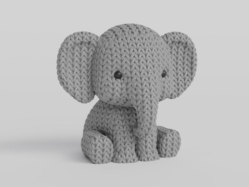Knitted Elephant