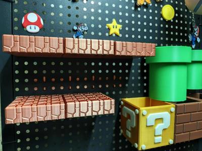 Pegboard Accessories Mario Brick Display Platform Connectable Version (Suitable for 16mm Pitch 6mm Diameter)