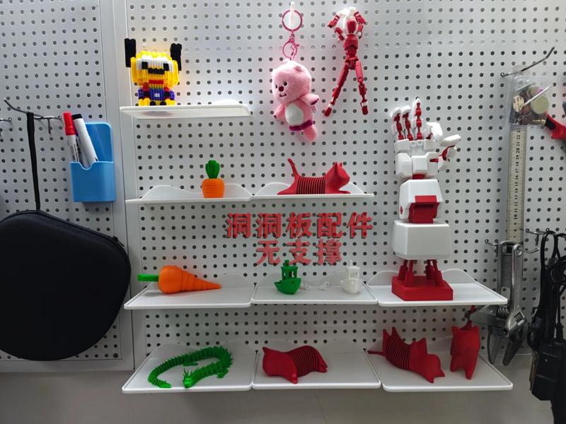 Super practical pegboard shelf accessory