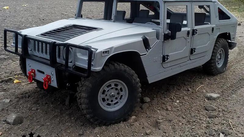 3D PRINTED RC CAR HUMMER H1 SLANTBACK BODY BY AN3DRC