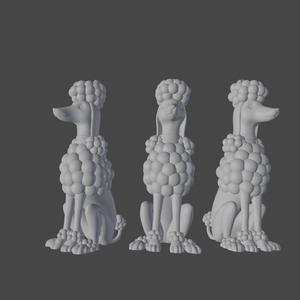 Freinch poodle dog vase