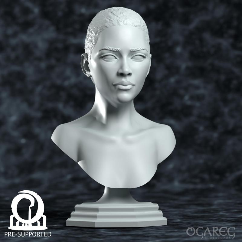 Female Academic bust V2, presupported