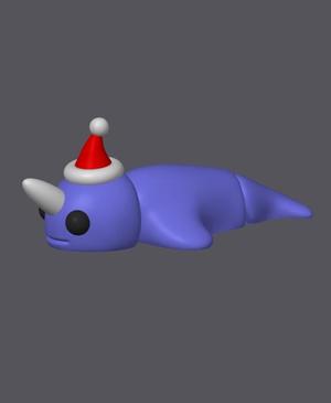 Christmas Narwhal – Mini Monster #6