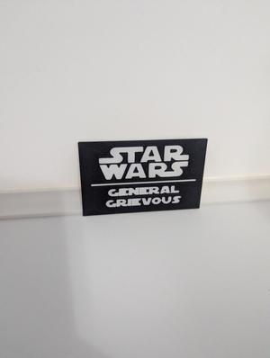 General Grievous Multicolor Nameplates