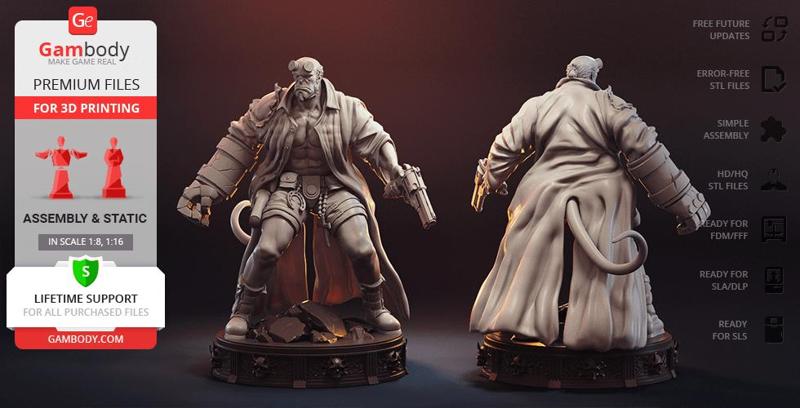 Hellboy 3D Printing Figurine | Assembly