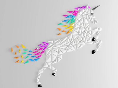 Geometric Unicorn wall art (only for Princess)