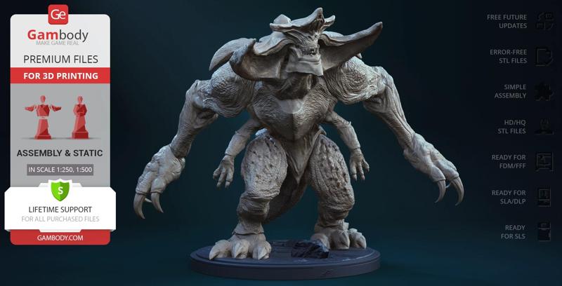 Scunner Kaiju STL Files for 3D Printing | Assembly Model