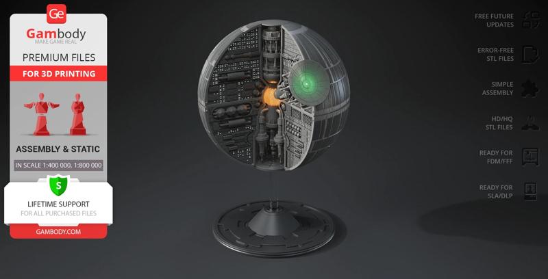 Death Star I STL files for 3D Printing | Assembly Model