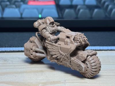 Dark Angel Space Marine-mounted Motorbike Warhammer