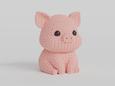 Knitted Pig