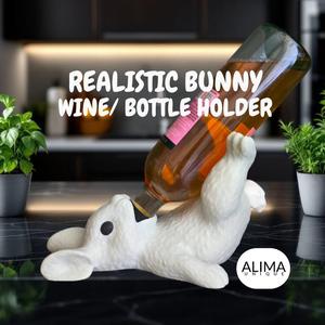 Realistic Bunny Wine / Bottle Holder / Print in Parts / Easter Home Decoration