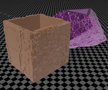 Random generated cube planter