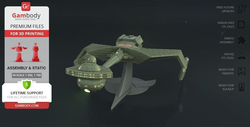 Klingon D7 Battlecruiser 3D Printing Model | Assembly