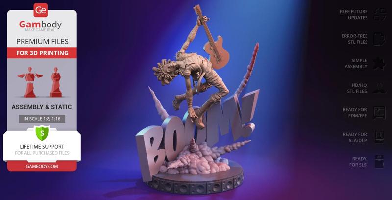 Spider-Punk Spiderverse STL files for 3D Printing | Assembly Model