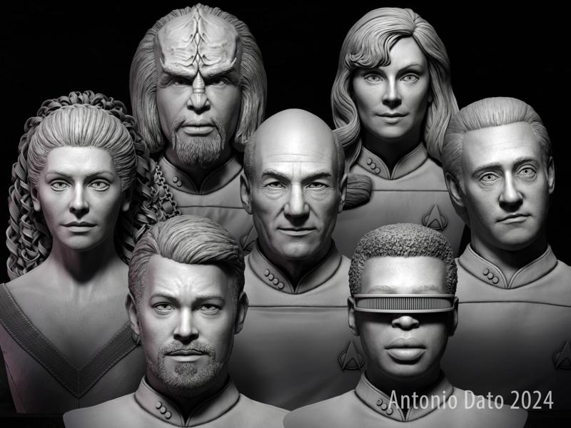 Star Trek TNG main crew bust collection