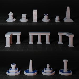 Dungeon Pillars & Pedestals