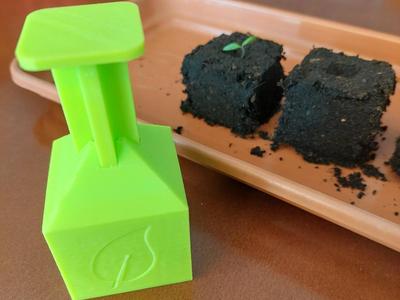 Soil block maker for seed starting Print-in-place