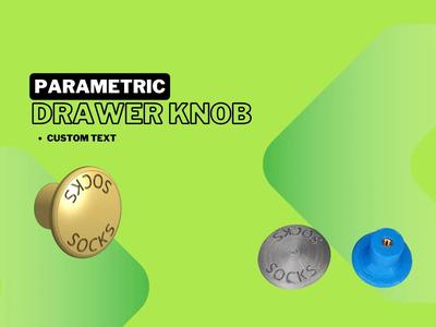Custom Drawer Knob – Editable Text