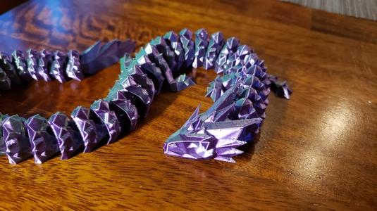 Articulated Crystal Night Dragon v1.3 (low poly remix)