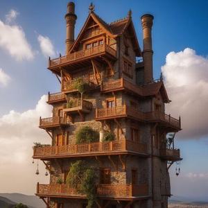 Erdant Spire - Fantasy Cliffside Tower House
