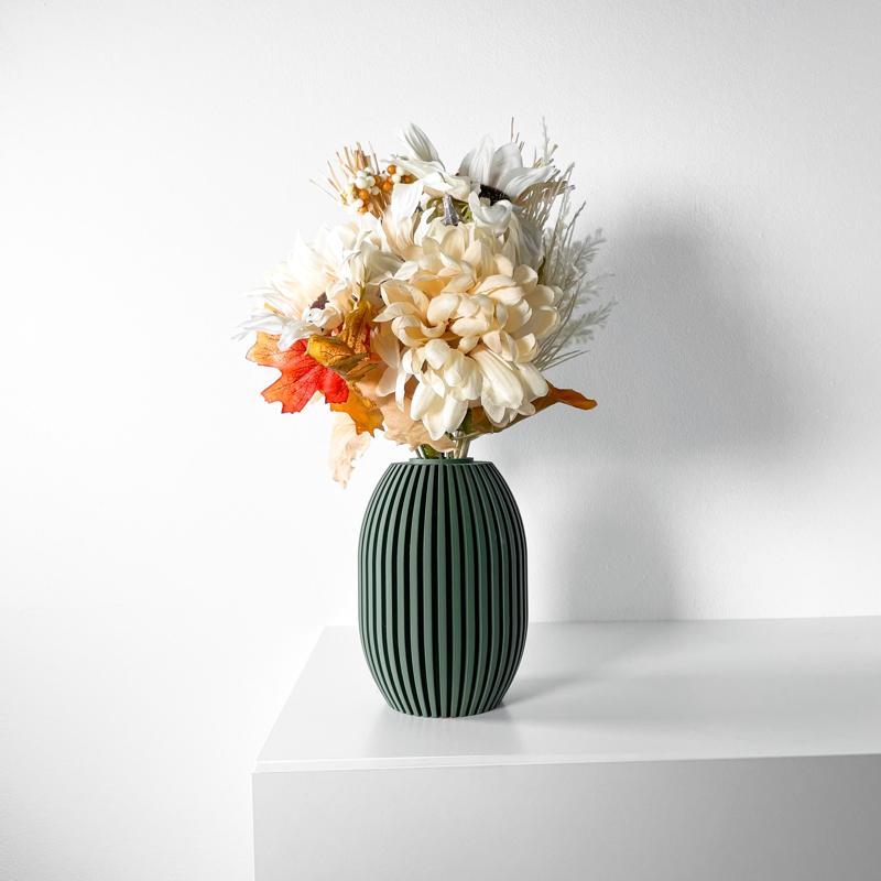 The Eclano Vase, Modern and Unique Home Decor for Dried and Preserved Flower Arrangement  | STL File