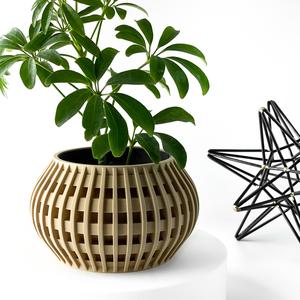 The Usio Planter Pot with Drainage | Tray & Stand Included | Modern and Unique Home Decor for Plants and Succulents  | STL File