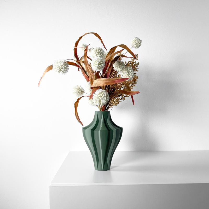 The Novak Vase, Modern and Unique Home Decor for Dried and Preserved Flower Arrangement  | STL File
