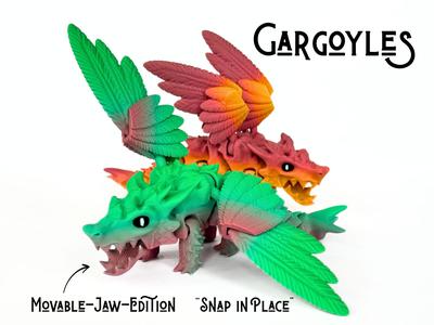 Gargoyles – Winged Dragon – Snap-In-Movable-Jaw