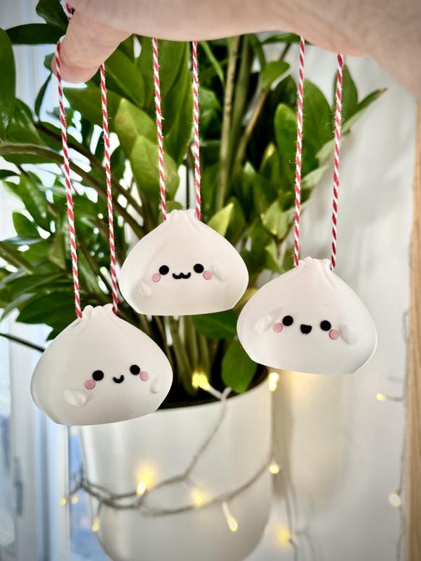 5 Kawaii Dumplings – Christmas Tree Ornaments