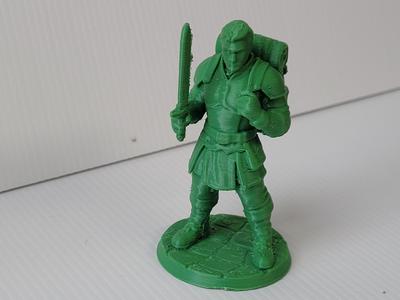 Male model adventurer on round base