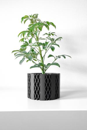 The Arven Planter Pot with Drainage | Tray & Stand Included | Modern and Unique Home Decor for Plants and Succulents  | STL File