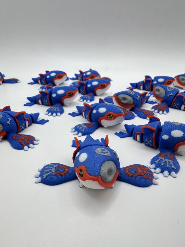 Halloween Articulated Kyogre Pokemon (No support – 3MF included)