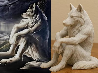 Alpha Werewolf Meme 3D Model   