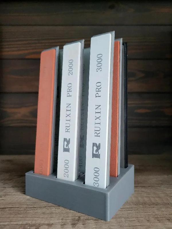 Knife sharpener stones organizer   