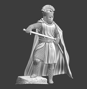 Richard the Lionheart – cape and drawing his sword