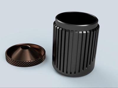 Ashtray modern Jar with cone Lid