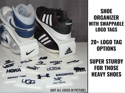 Shoe Organizer with Logo Tags