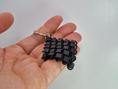 Square Nasa Fabric Keychain