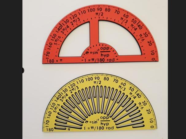Protractor Engineering Students. Radians & deg