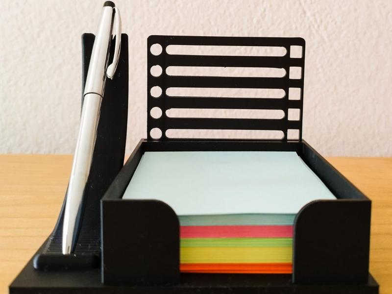 Desk Organizer|Sticky Notes, Stencil & Pen Holder