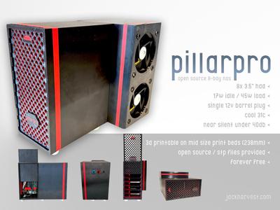 pillarpro – Open Source 8-bay NAS + 3.5″ drives.