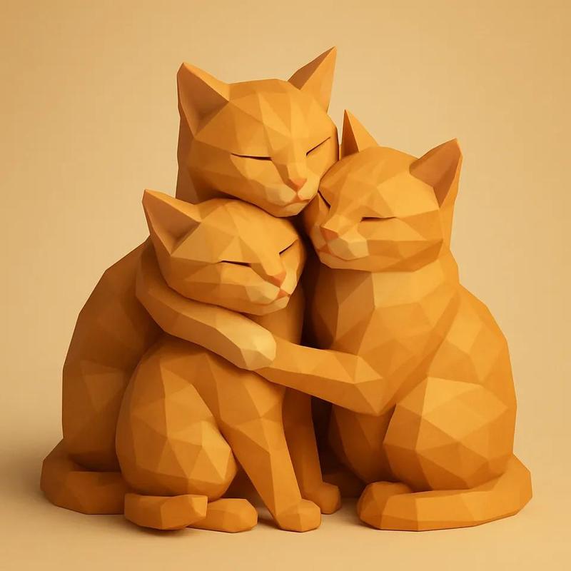Love Cats low poly