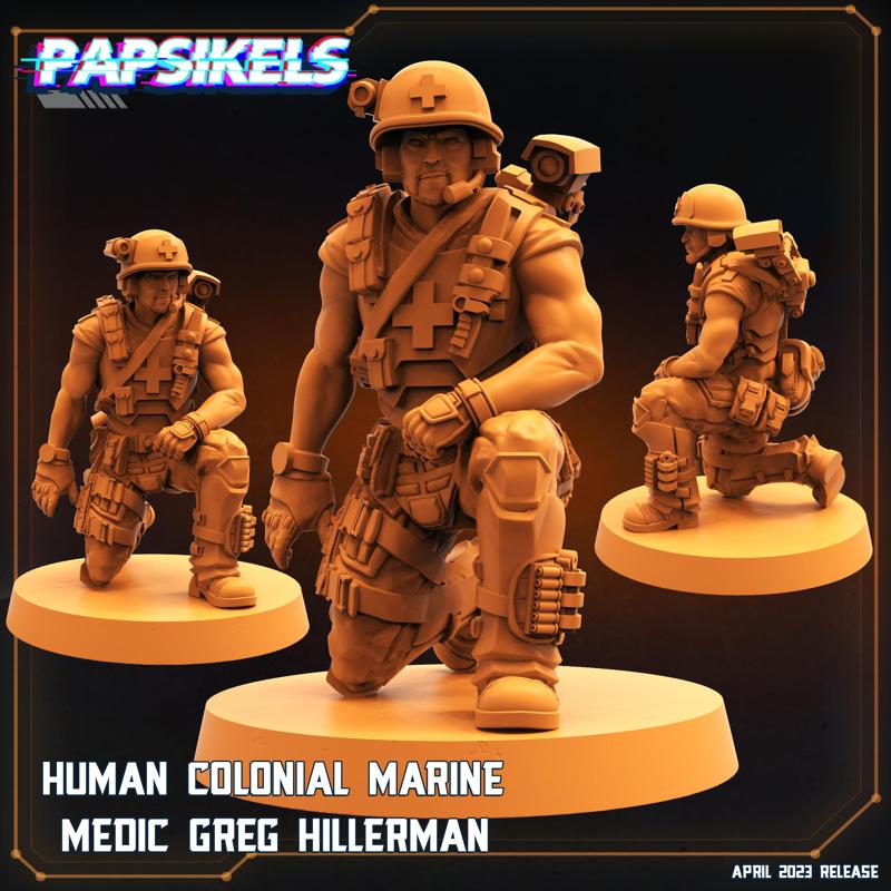 HUMAN COLONIAL MARINE MEDIC GREG HILLERMAN
