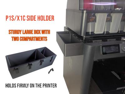 P1S X1C Side holder / Sturdy storage box container